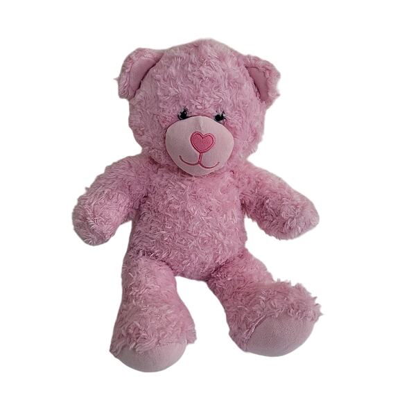 Build A Bear BAB Pink Teddy Bear Cute Cuddle Plush Stuffed Animal Toy 16" - Picture 1 of 9